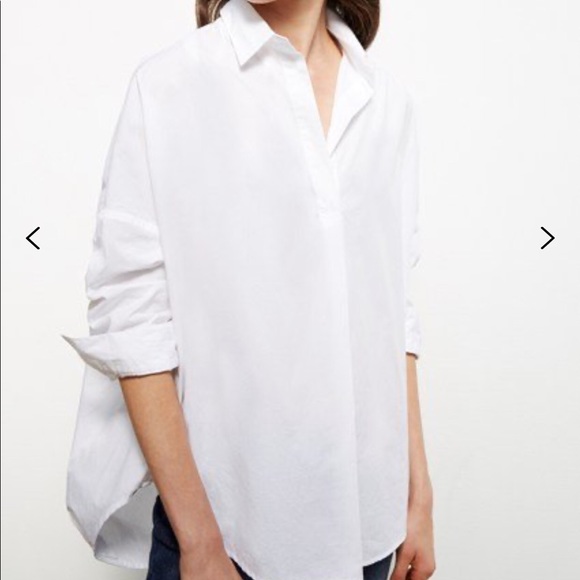 Symple nyc white linen button down shirt - Picture 1 of 1
